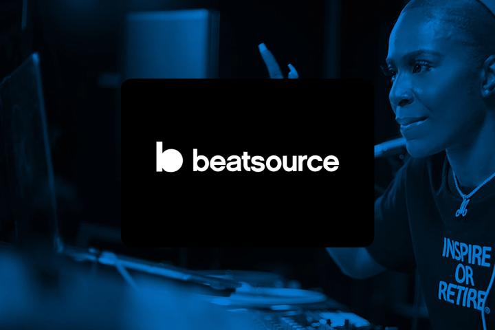 Beatsource logo with an image of DJ Miss Milan