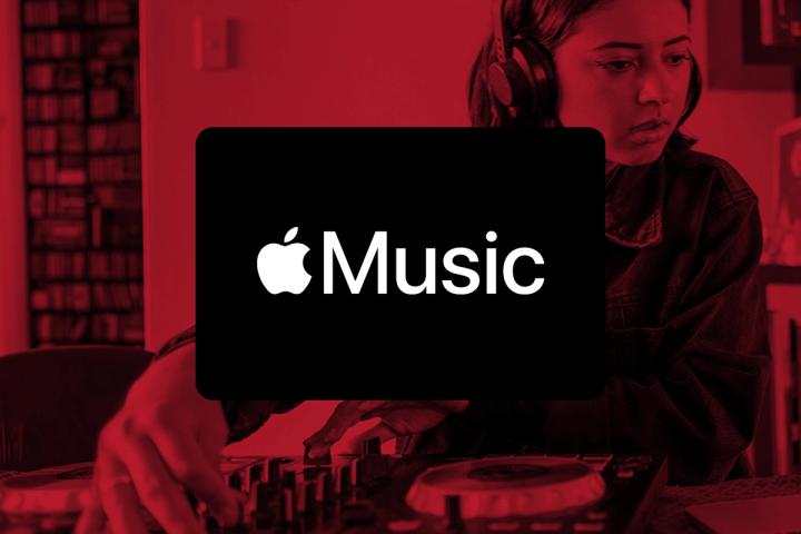 AppleMusic logo with an image of a DJ