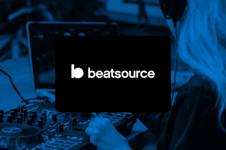 Beatsource logo with an image of a DJ