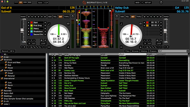 Serato Scratch Live GUI